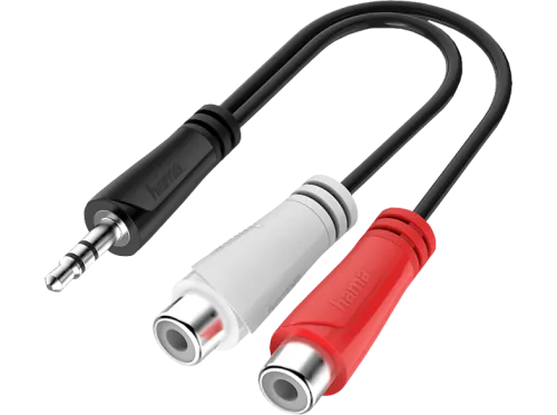 Hama, hama 00200350 Audio-Adapter, 3,5-mm-Klinke-Stecker - Cinch-Buchse, Stereo