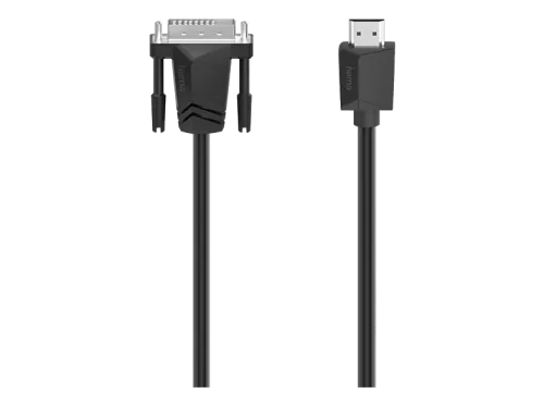 Hama, Hama DVI Adapterkabel DVI-D 24+1pol. Stecker, HDMI-A Stecker 1.5 m Schwarz 00200715 4K UHD DVI-Kabel