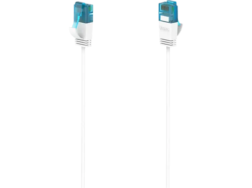 HAMA Flexi-Slim - Netzwerkkabel, 1.5 m, Cat-6, Weiss/Blau