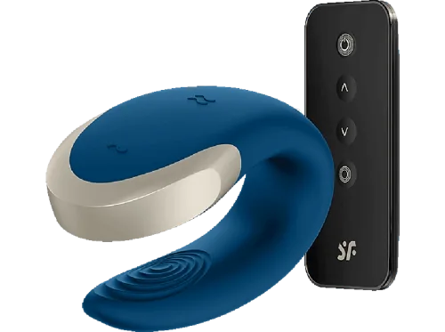 undefined, Satisfyer Double Love Bluetooth + App Blue