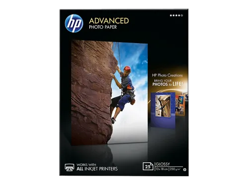 HP, HP Advanced Glossy Photo 13x18cm Q8696A InkJet 250g, randlos 25 Blatt