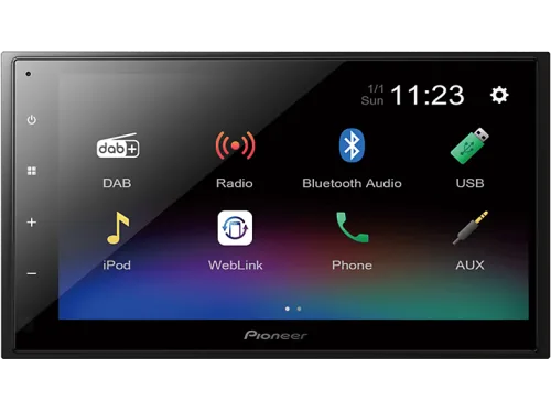 Pioneer, Pioneer DMH-A340DAB Doppel-DIN Autoradio Anschluss für Lenkradfernbedienung, Anschluss für Rückfahrkamera,