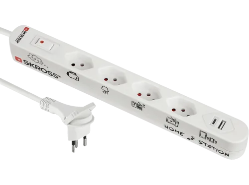SKROSS, SKROSS Home Station USB Retail white 69.41350 4xTyp13, 1x USB-C + 1x USB-A