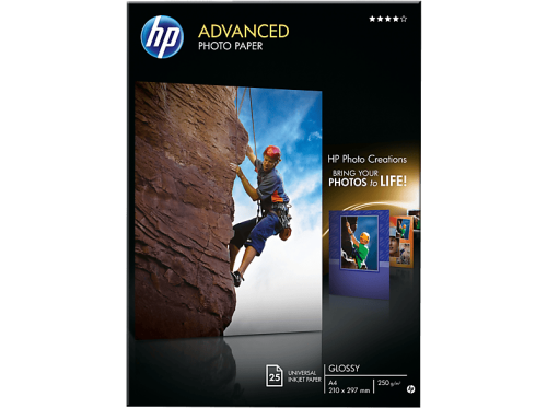 HP, HP Advanced Glossy Photo Paper A4 Q5456A InkJet 250g 25 Blatt