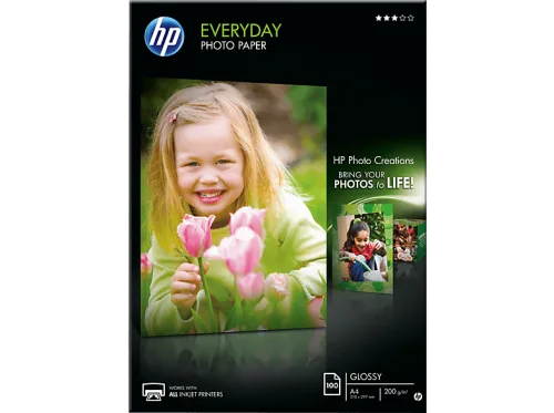 HP, HP Everyday Photo Paper A4 Q2510A InkJet glossy 200g 100 Blatt