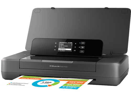 HP, HP OfficeJet Mobile 200 Farb Tintenstrahl Drucker A4 Schwarz CZ993A#BHC