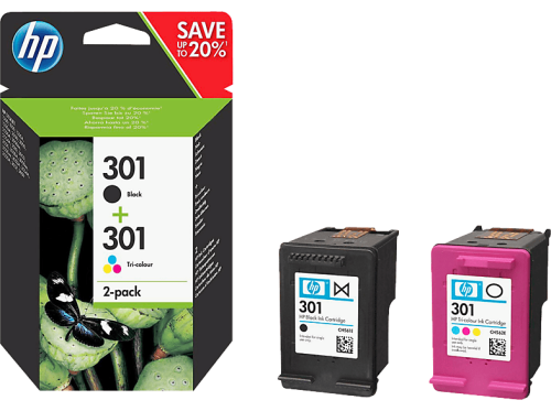 HP, HP Combopack 301 BK/color N9J72AE DeskJet 2050 190/165 Seiten