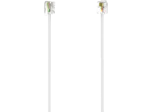 Hama, Hama Telefon (analog) Anschlusskabel [1x RJ11-Stecker 6p4c - 1x RJ11-Stecker 6p4c] 10 m Weiß