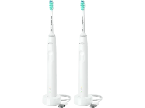Philips Sonicare, Philips Sonicare Elektrische Zahnbürste "Series 3100 HX3675/13" 2 Stk. Aufsteckbürsten Doppelpack, mit 4-Quadranten-Timer und 2-Minuten-Timer