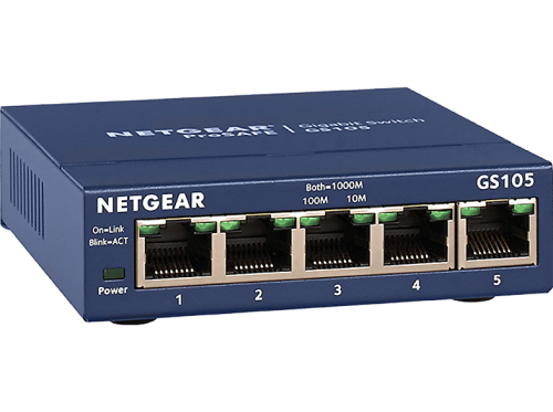 Netgear, NETGEAR GS105 GE GS105GE Netzwerk Switch 5 Port 1000 MBit/s