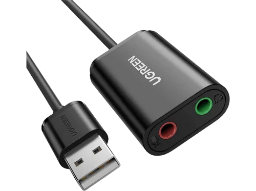 UGREEN, UGREEN External Sound Adapter 30724 USB 2.0,Black