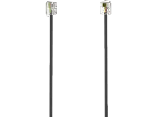 Hama, Hama Telefon (analog) Anschlusskabel [1x RJ11-Stecker 6p4c - 1x RJ11-Stecker 6p4c] 6 m Schwarz