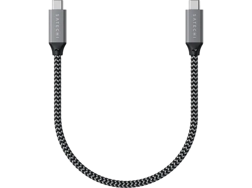 Satechi, Satechi - USB-C Lade/Sync-Kabel, Braidkabel 25cm 100W, Space Grau