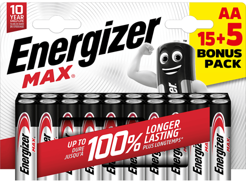 Energizer, ENERGIZER Batterie Max E301534900 AA/LR06 15 + 5 Stk.