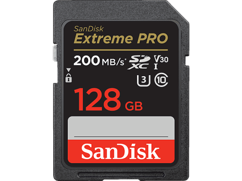 SanDisk, Sandisk Speicherkarte "Extreme PRO SDXC™-UHS-I-Karte" (128 GB Video Speed Class 30 (V30)/UHS Speed Class 3 (U3) 200 MB/s Lesegeschwindigkeit)