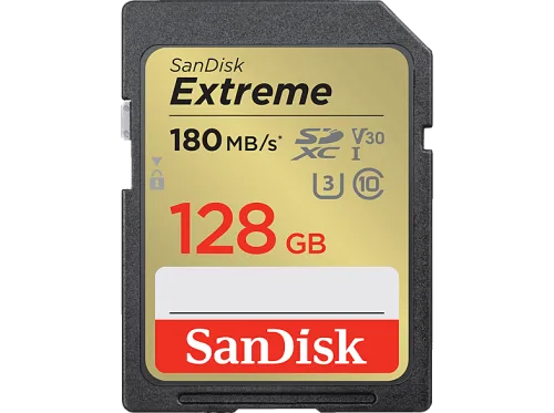SanDisk, Sandisk Speicherkarte "Extreme 128GB" (128 GB UHS Class 3 180 MB/s Lesegeschwindigkeit)