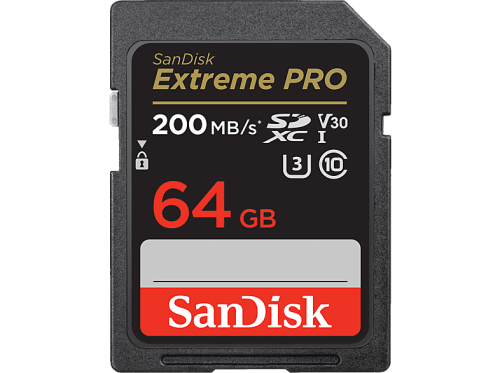 SanDisk, Sandisk Speicherkarte "Extreme PRO SDXC™-UHS-I-Karte" (64 GB Video Speed Class 30 (V30)/UHS Speed Class 3 (U3) 200 MB/s Lesegeschwindigkeit)