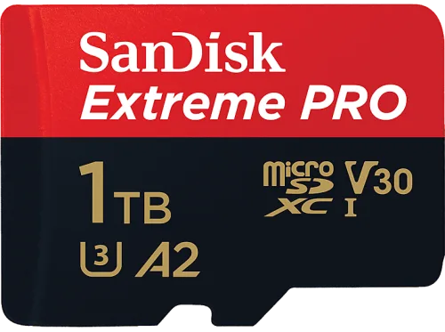 SanDisk, SanDisk - Ext PRO microSDXC +SDAdapt /s (microSDXC, 1000 GB, U3, UHS-I), Rot Bunt, 1 TB