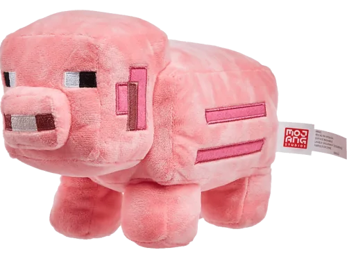 MATTEL Minecraft: Schwein - Plüschfigur (Rosa)