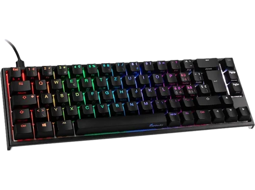 DUCKY ONE 2 SF - Gaming-Tastatur, Kabelgebunden, QWERTZ, 65%, Mechanisch, Cherry MX Brown, Schwarz/Weiss