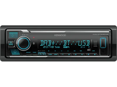 Kenwood, Kenwood KMMBT508DAB Autoradio DAB+ Tuner, Anschluss für Lenkradfernbedienung, Bluetooth®-Freisprecheinrichtung