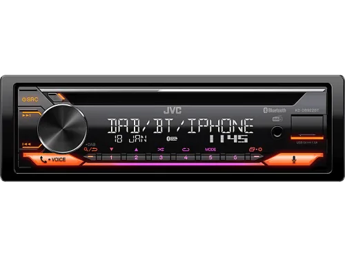 JVC, JVC KD-DB922BT Autoradio DAB+ Tuner, Anschluss für Lenkradfernbedienung, Bluetooth®-Freisprecheinrichtung