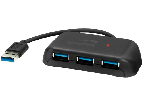 speedlink, SPEEDLINK SNAPPY EVO USB-A Hub, 4-Port SL-140109-BK USB 3.2 (5 Gbit-s), black