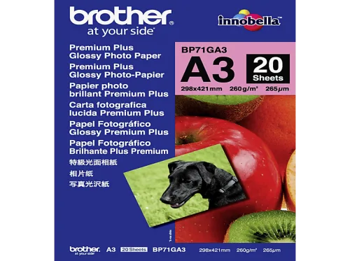 Brother, BROTHER Photo Paper glossy 260g A3 BP71-GA3 MFC-6490CW 20 Blatt