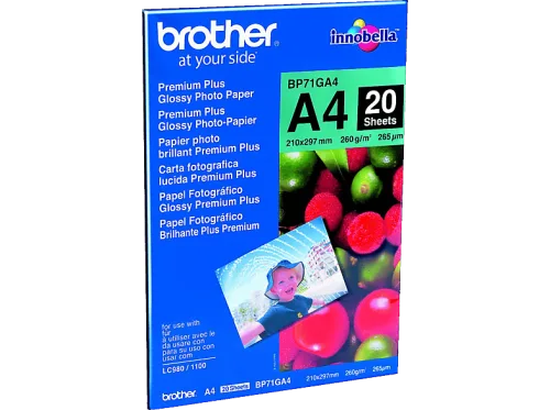 Brother, BROTHER Photo Paper glossy 260g A4 BP71-GA4 MFC-6490CW 20 Blatt