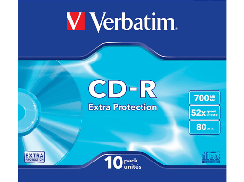 Verbatim, Verbatim CD-R Extra Protection 52x 700 MB 10 Stück