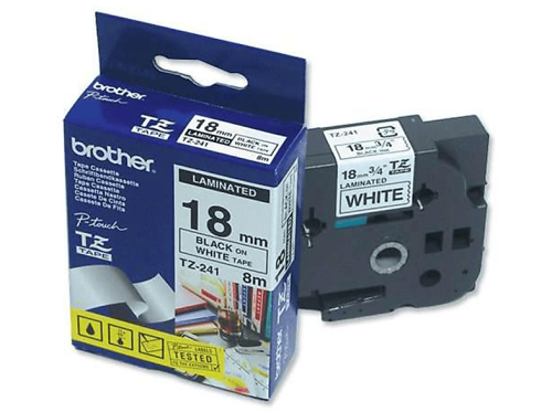 PTOUCH, PTOUCH Band, laminiert schwarz/weiss TZe-241 PT-2450DX 18 mm