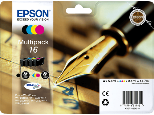 Epson, EPSON Multipack Tinte CMYBK T162640 WF 2010/2540 165/175 Seiten