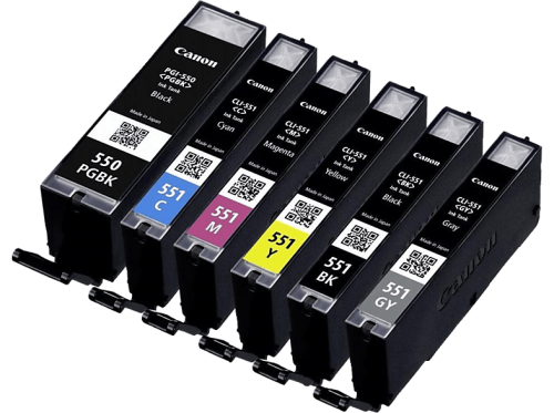 Canon, CANON Multipack Tinte PGBK/CMY/BK/GY PGCL550/1 PIXMA MG6350 15/7ml