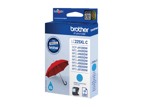 Brother, BROTHER Tintenpatrone cyan LC-225XLC MFC-J5620DW 1200 Seiten