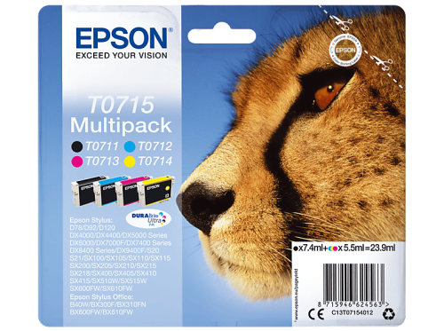Epson, EPSON Multipack Tinte CMYBK T071540 Stylus DX4000 5.5/7.4ml