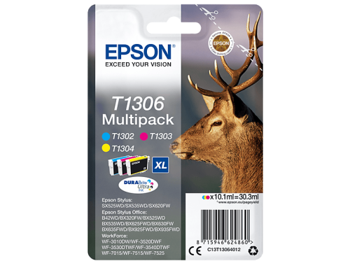 Epson, EPSON Multipack Tinte XL CMY T130640 Stylus SX525WD 3x10.1ml