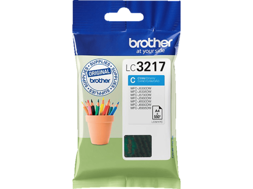 Brother, BROTHER Tintenpatrone cyan LC-3217C MFC-J6530DW 550 Seiten