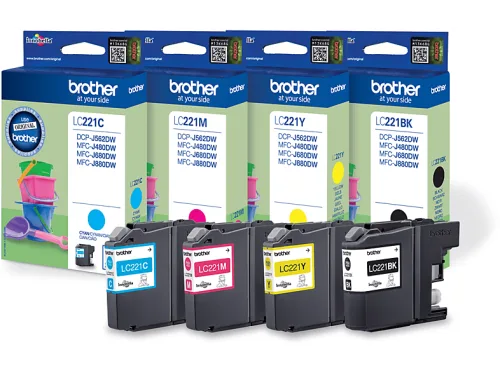 Brother, BROTHER Valuepack Tinte CMYBK LC-221VALBP MFC-J1100 260 Seiten