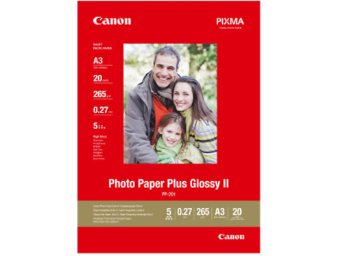 Canon, CANON Photo Paper Plus 265g A3 PP201A3 InkJet glossy II 20 Blatt