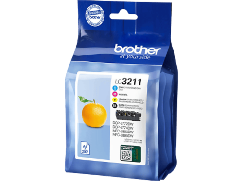 Brother, BROTHER Valuepack Tinte CMYBK LC-3211VAL DCP-J774DWW 200 Seiten