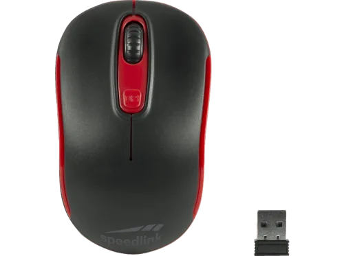 speedlink, SpeedLink CEPTICA Maus Funk Optisch Schwarz, Rot 3 Tasten 1600 dpi
