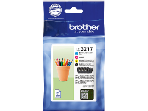 Brother, Brother Tinte LC3217VAL  Black Cyan