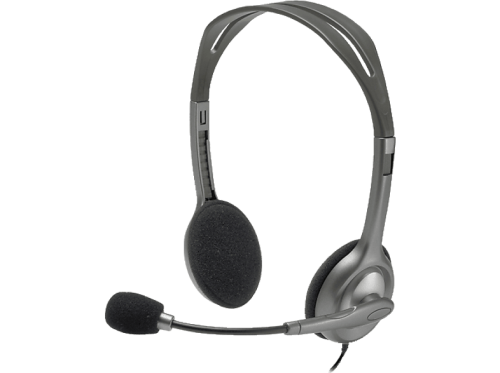 Logitech, Logitech H111 On Ear Headset kabelgebunden Stereo Grau Mikrofon-Rauschunterdrückung Computer
