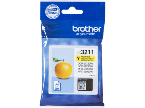 Brother, BROTHER Tintenpatrone yellow LC-3211Y DCP-J774DW 200 Seiten