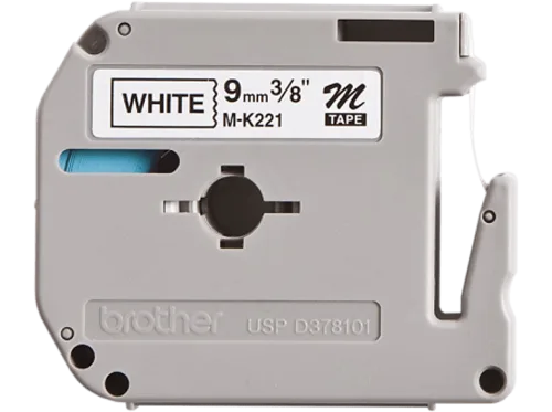 PTOUCH, PTOUCH Band, nicht lam. schwarz/weiss M-K221BZ zu PT-65/75/85/110 8m x 9 mm