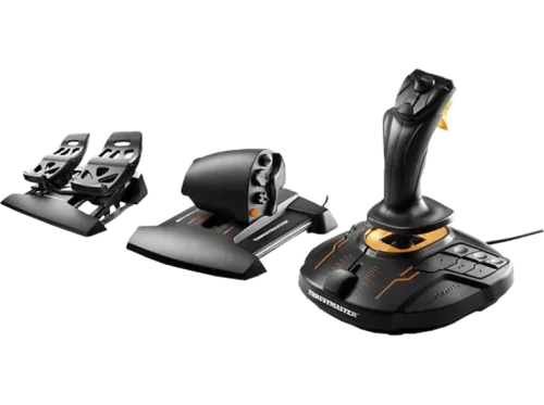 THRUSTMASTER T16000M Flight Pack - Joystick, Schubregler, Pedalerie (Schwarz)