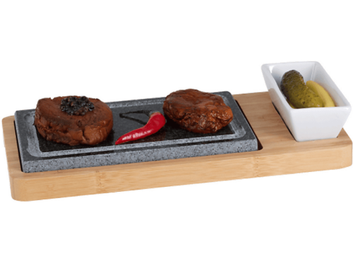 Nouvel, Nouvel Hot-Stone Bambus Warmhalteplatten – Tischgrill – braun
