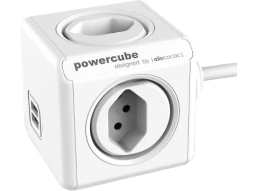 POWERCUBE, POWERCUBE Socket extend white 66.7890WS 4xT.13 2xUSB 5V 2.1A