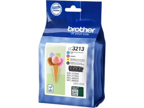 Brother, BROTHER Valuepack Tinte CMYBK LC-3213VAL DCP-J774DWW 400 Seiten