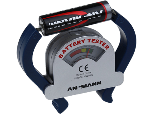 ANSMANN, Ansmann Batterietester Check-It Messbereich (Batterietester) 1,2 V, 1,5 V, 3 V, 9 V Akku, Batterie 4000001-510